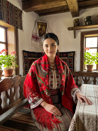 Basmale - Șal tradițional model deosebit