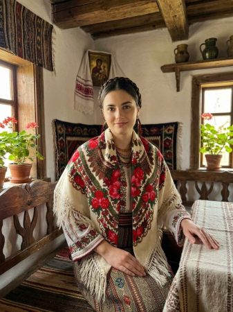 Basmale - Șal tradițional model deosebit