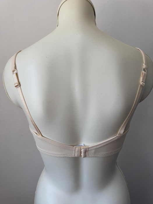 Sutien Mihaela cu cupa B subtire, satin , microfibra , nude [3]
