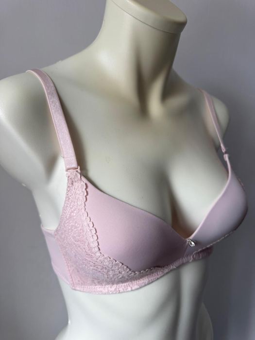 Sutien Nadia , cupa B , burete subtire, fara armatura , roz [2]