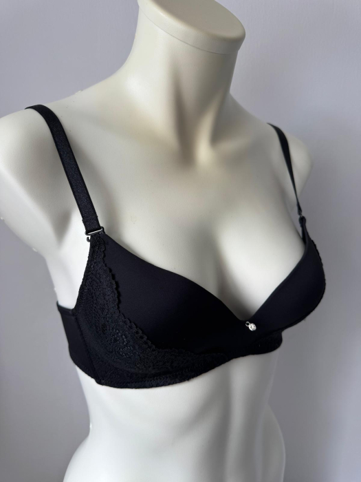 Sutien Nadia , cupa C , burete subtire, fara armatura , negru [2]