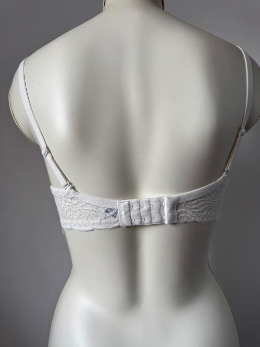 Sutien Catalina cu dantela,cupa preformata, cupa B , alb [3]