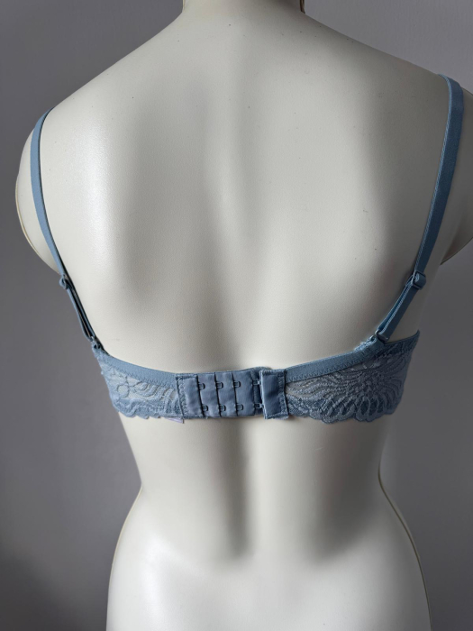 Sutien Catalina cu dantela,cupa preformata, cupa B , albastru [3]