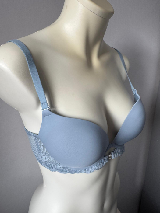 Sutien Catalina cu dantela,cupa preformata, cupa B , albastru [2]