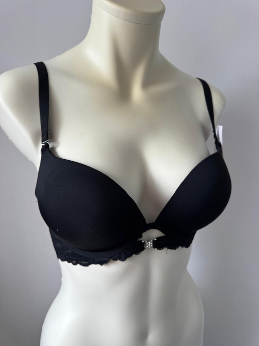 Sutien Catalina cu dantela,cupa preformata, cupa B , negru [2]