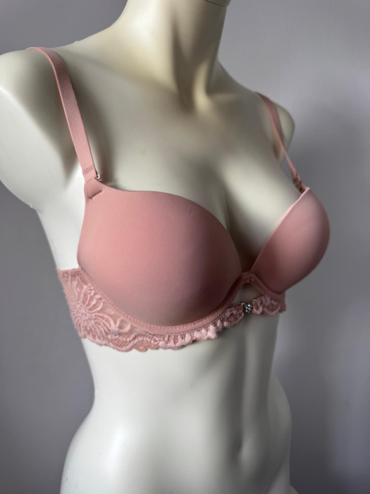 Sutien Catalina cu dantela,cupa preformata, cupa B , Roz [2]