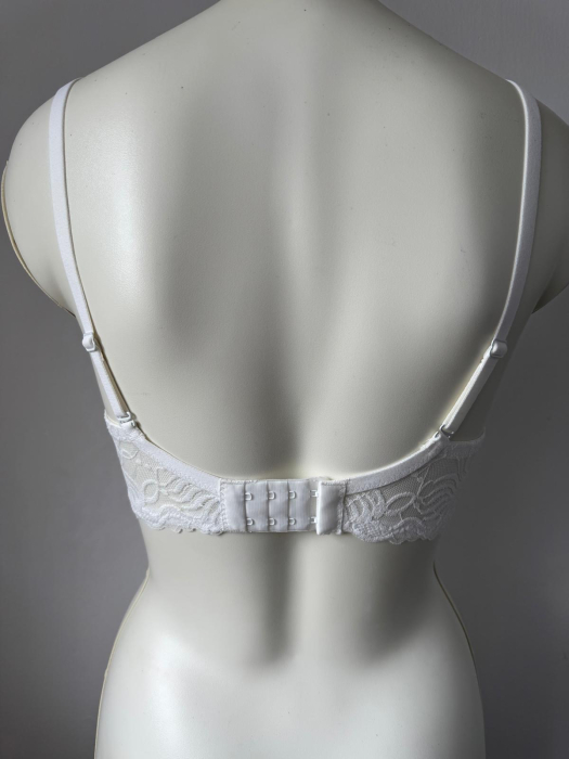 Sutien Catalina cu dantela,cupa preformata, cupa C , alb [3]