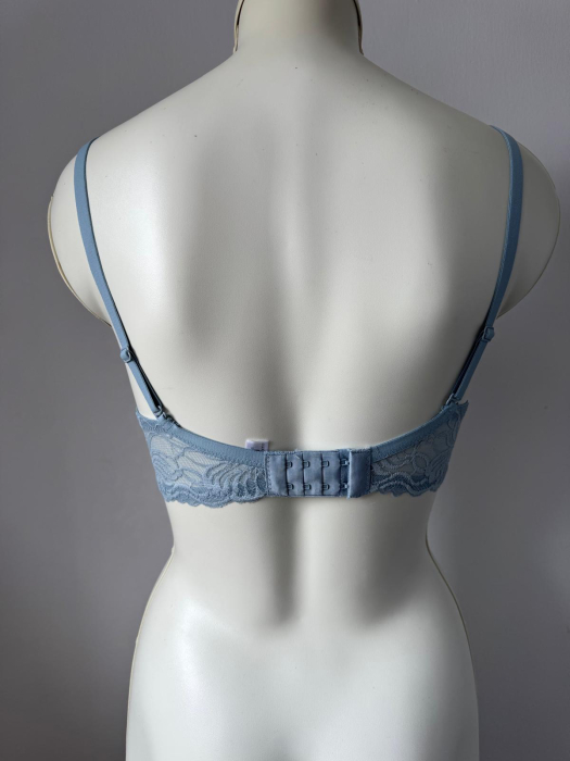 Sutien Catalina cu dantela,cupa preformata, cupa C , albastru [3]