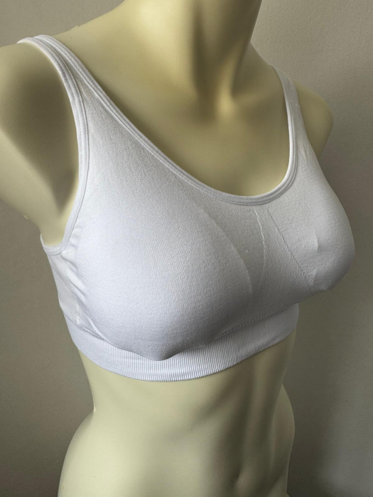 Bustiera Adina cu inchidere tip sutien, soft confort , alb [2]