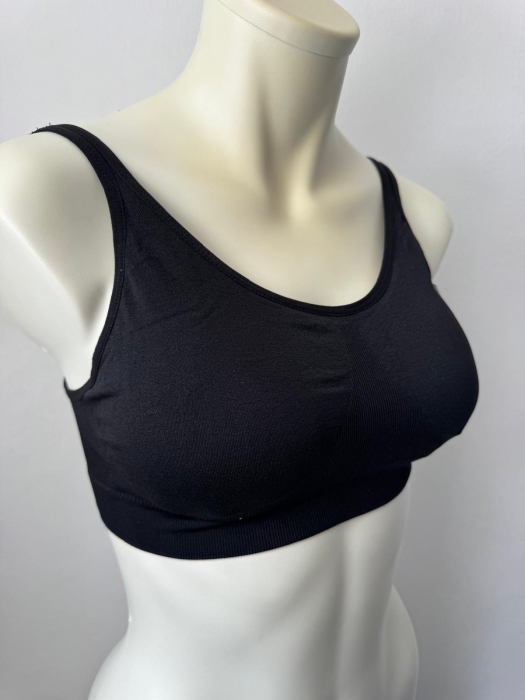 Bustiera Adina cu inchidere tip sutien, soft confort , negru [2]