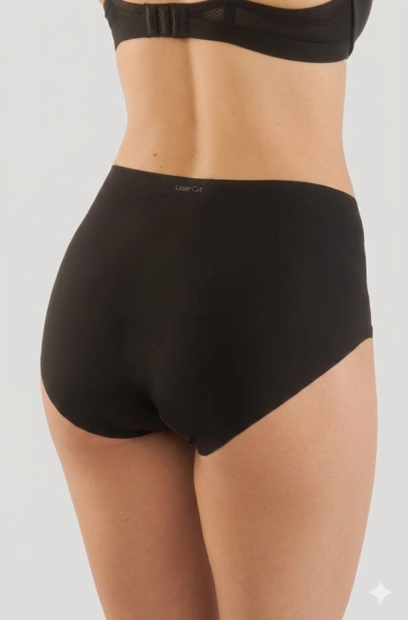 Chiloți Damă fără Cusături, Invizibili pe sub Haine, Material Fin și Elastic, Negru M-XXL [2]