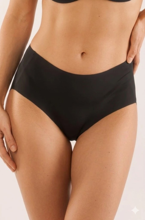 Chiloți Damă fără Cusături, Invizibili pe sub Haine, Material Fin și Elastic, Negru M-XXL [3]