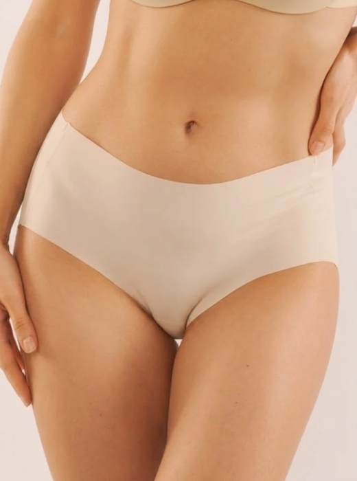 Chiloți Damă fără Cusături, Invizibili pe sub Haine, Material Fin și Elastic, Crem M-XXL [3]