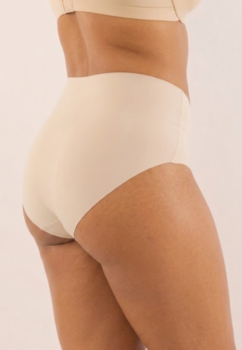 Chiloți Damă fără Cusături, Invizibili pe sub Haine, Material Fin și Elastic, Crem M-XXL [2]