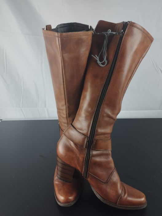 Cizme Piele cu toc, Dama ,Tamaris, Maro, nr 38 [2]