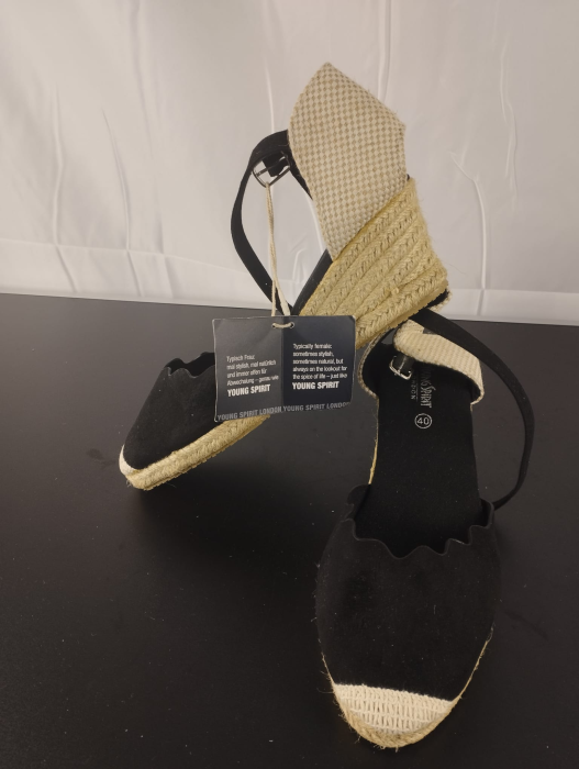 Espadrile cu platforma,Dama,Young Spirit,Negru, nr 40 [3]