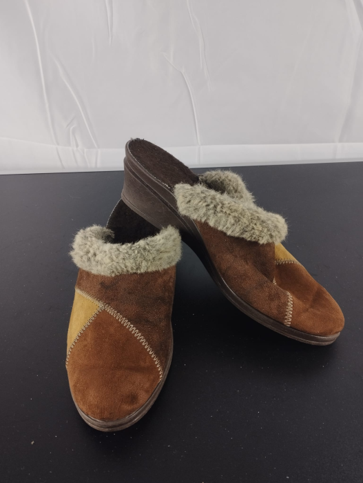 Papuci de casa, Dama,Synth Elastomere, Maro, nr 39 [2]