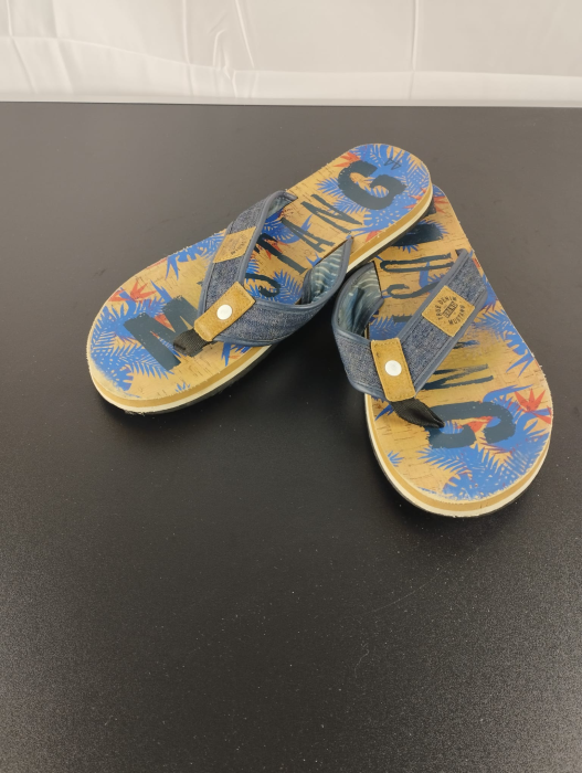 Papuci de plaja, True Denim Mustang,Barbati, Bej,nr 44 [3]