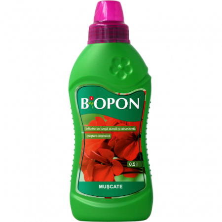 Ingrasaminte - Biopon Ingrasamant pentru pelargonii (muscata, 422 specii) 0.5 l