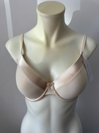 Chiloti bumbac - Sutien Mihaela cu cupa  C subtire, satin , microfibra , nude