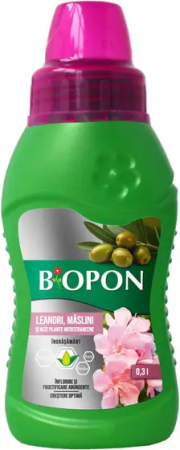 Ingrasamant gel - Biopon Îngrășământ Gel pentru Leandri, Măslin și Plante Mediteraneene – 0,3 L