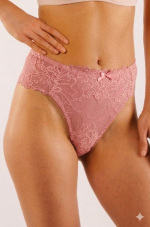 Haine noi - Chiloți Brazilieni din Dantelă Elastică, cu Talie Înaltă eleganti, Mov S-XL
