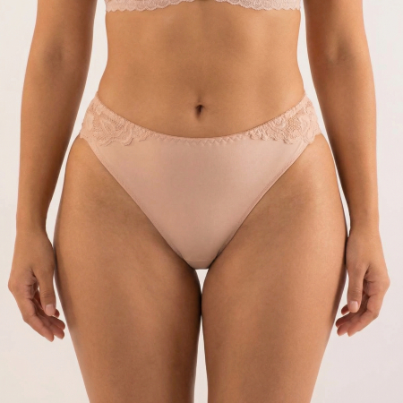 Haine noi - Chiloți Bumbac Talie Înaltă cu Dantelă, Model Modelator și Confortabil, Roz (M-XXL)