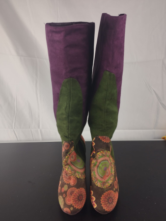 Cizme - Cizme cu toc, Dama, Delsigua,Verde-Mov,nr 38