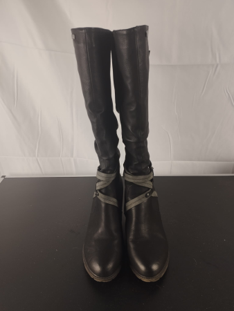 Cizme - Cizme lungi cu toc, Dama, Rieker, Negri, nr 39