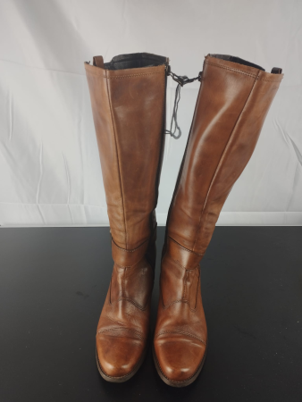 Cizme - Cizme Piele cu toc, Dama ,Tamaris, Maro, nr 38