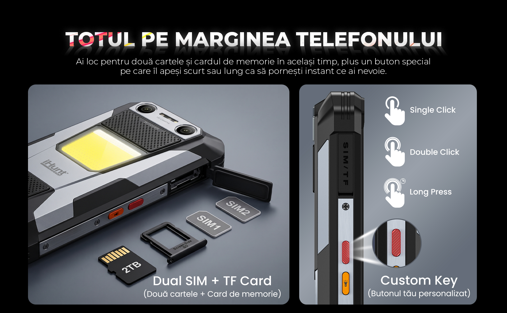 Dual SIM si Custom Key iHunt