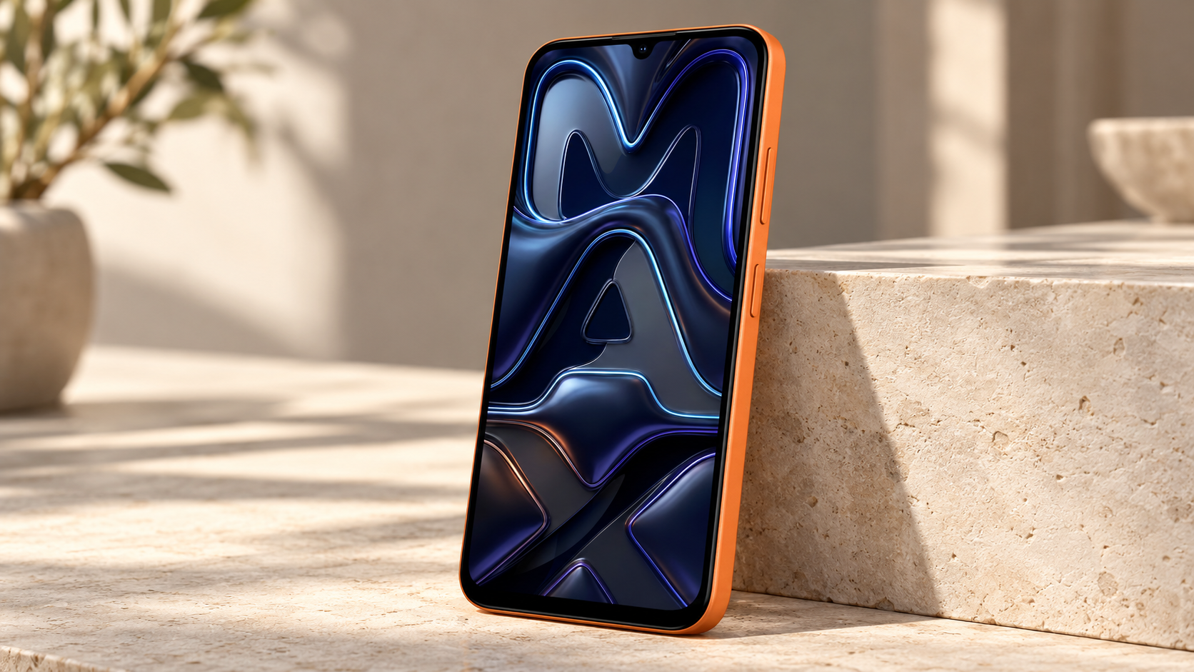 Ecranul telefonului iHunt MAX Orange în lumină naturală