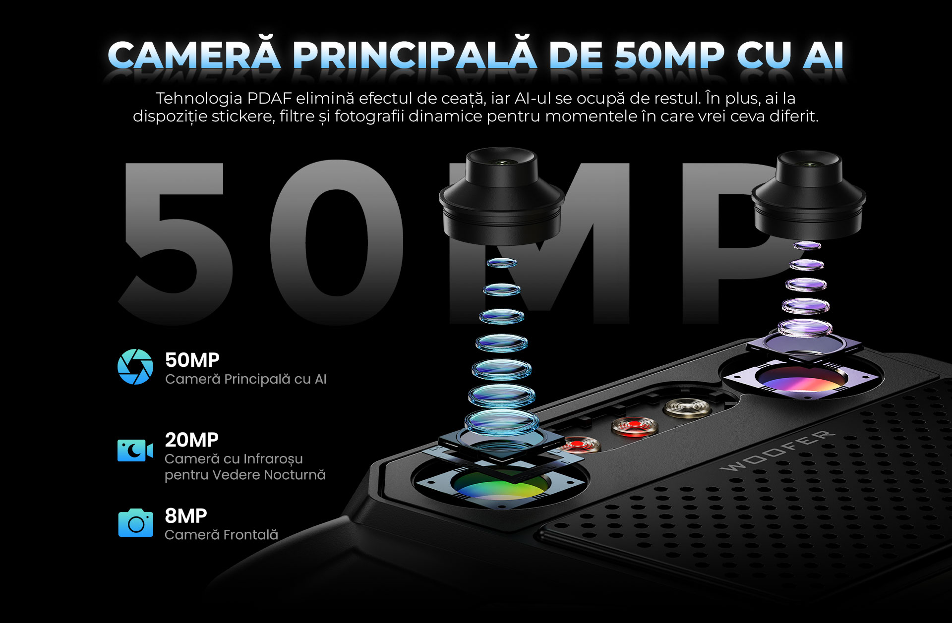 Camera 50MP AI si Night Vision iHunt