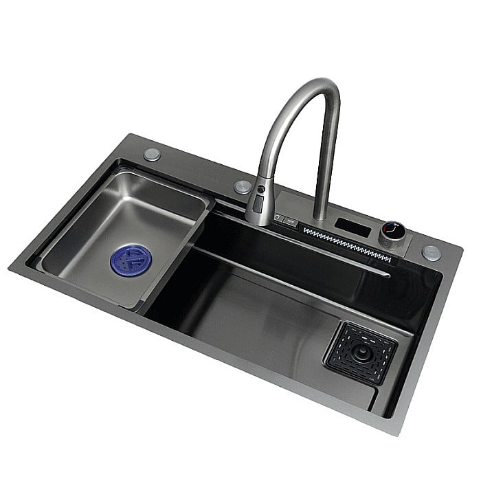 Chiuveta multifuncționala iHunt Sink SC005, waterfall, display LED, spalator pahare, retractabila [1]