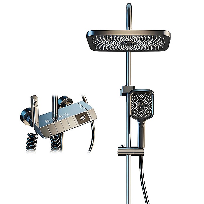 Set de dus smart, iHunt HP060GR, Display LED, afișaj digital, 4 moduri de curgere, ajustabil [2]