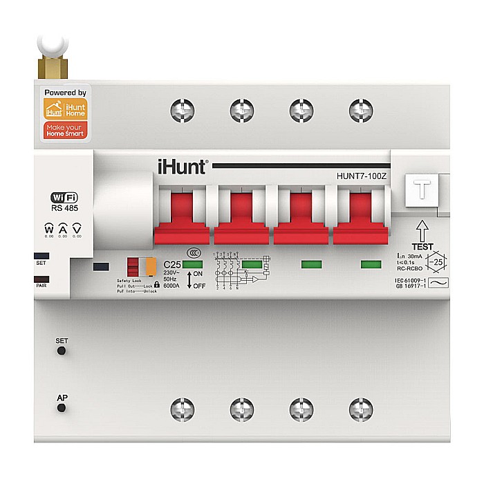 iHunt Home WIFI Smart Metering Leakage Circuit Breaker 4P 100A - Siguranta automata inteligenta cu contorizare [2]