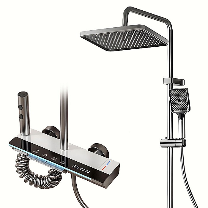 Set de dus smart, iHunt MZ110GR, Display LED, afișaj digital, 4 moduri de curgere, ajustabil [2]