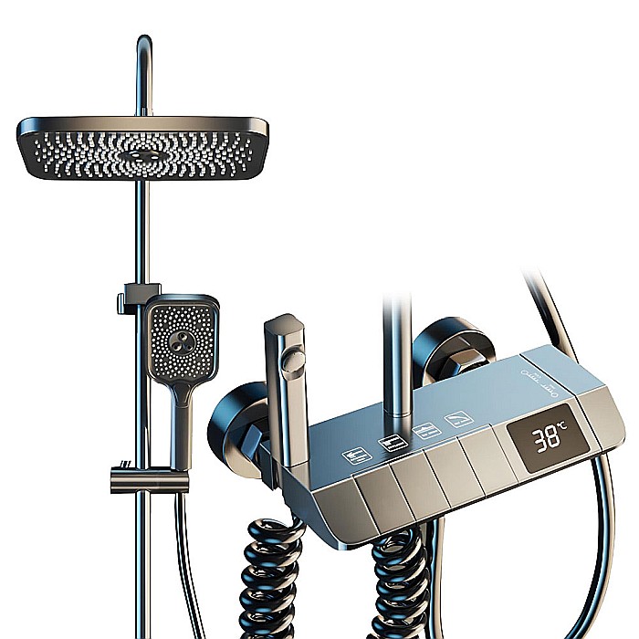 Set de dus smart, iHunt HP060GR, Display LED, afișaj digital, 4 moduri de curgere, ajustabil [3]