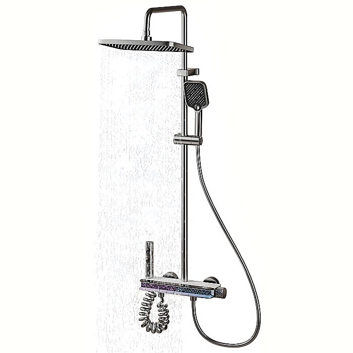 Set de dus smart, iHunt MZ130GR, Display LED, afișaj digital, 4 moduri de curgere, ajustabil [2]
