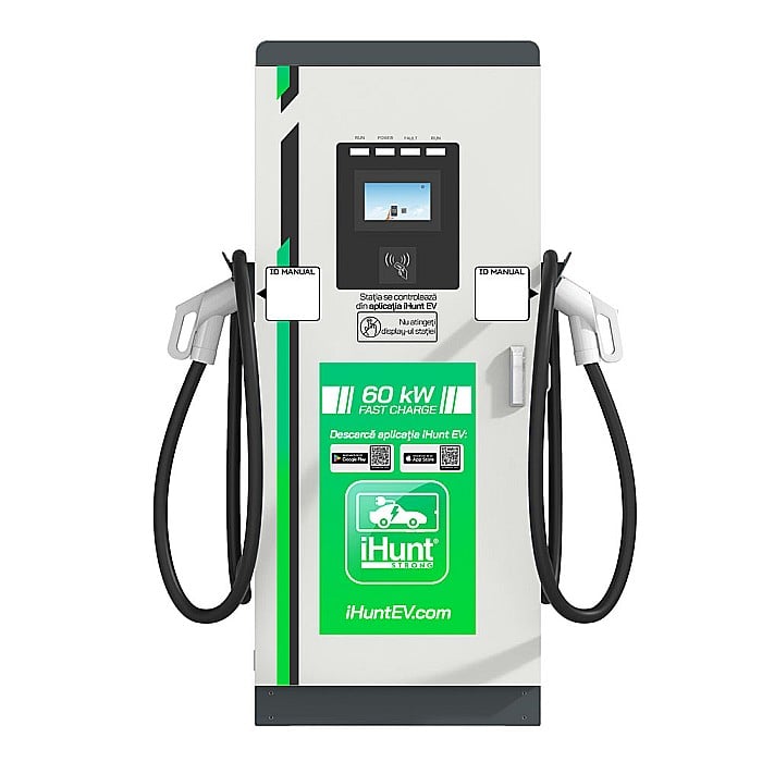 Statie de incarcare ultra rapida cu monetizare  iHunt EV DC 60KW, 2 x CCS2 [1]