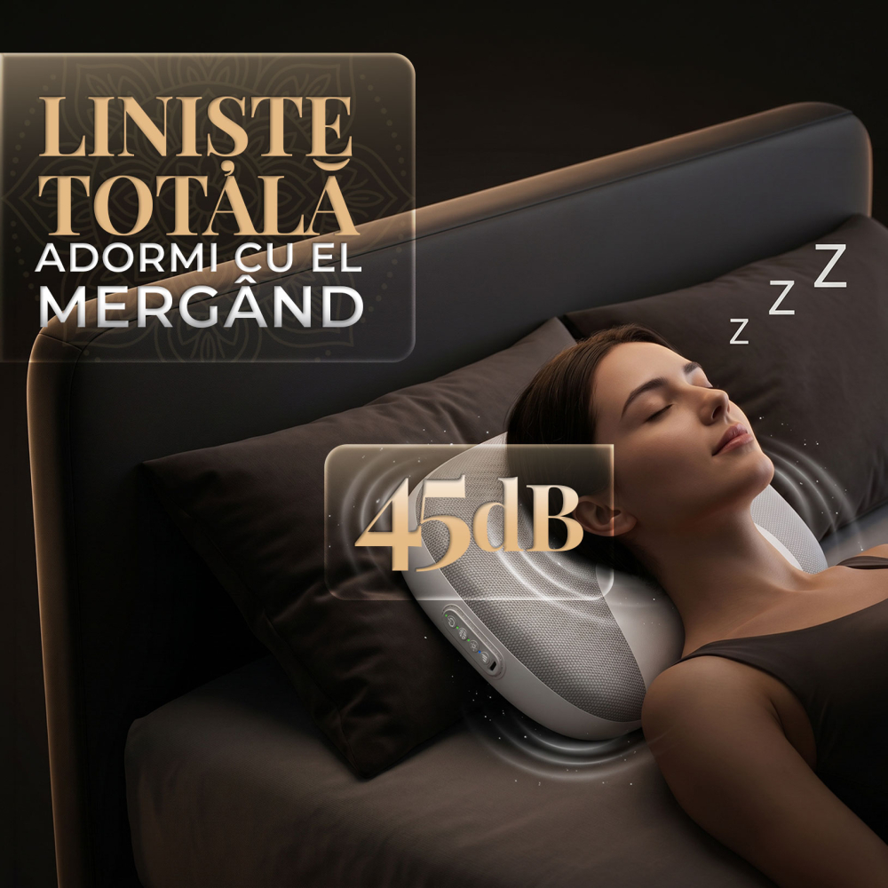 Perna de masaj cervical si lombar iHunt SPA DreamRelax 4D Pillow, Masaj prin framantare 4D, Incalzire infrarosu, Auto & Acasa [5]