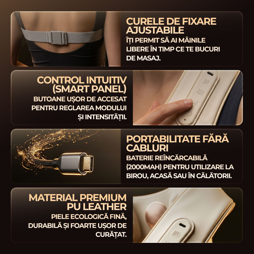 Resigilat aparat de masaj cervical iHunt SPA SmartNeck Air 3D, Electrostimulare EMS/TENS, Compresie inteligenta, Functie incalzire, Portabil, Reincarcabil - Copie [4]