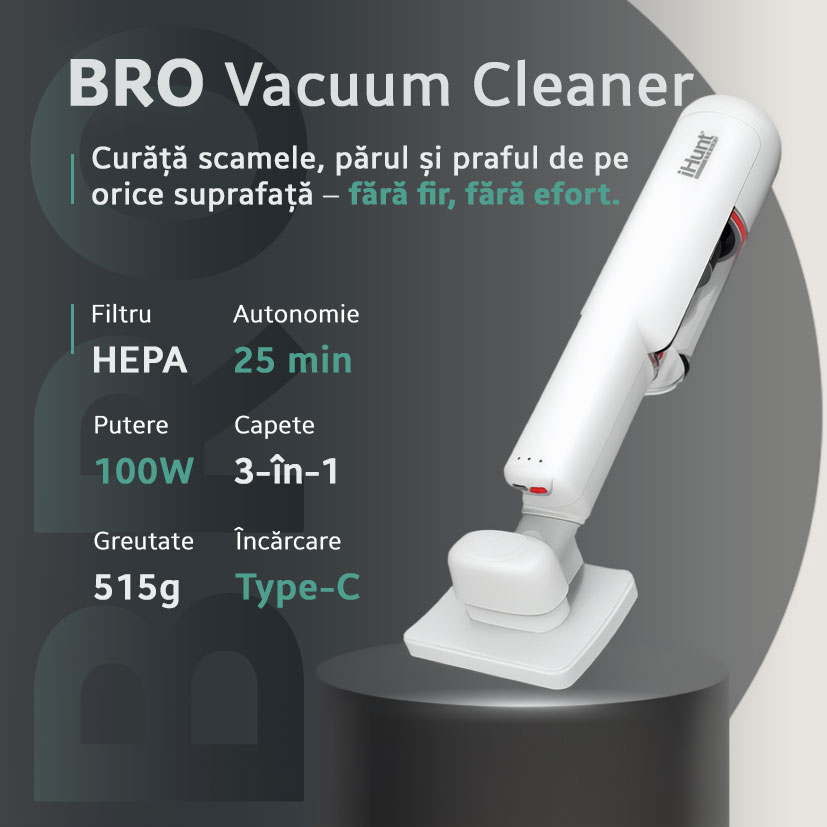 Aspirator de mana fara fir iHunt Bro Vacuum Cleaner 3-in-1 [2]
