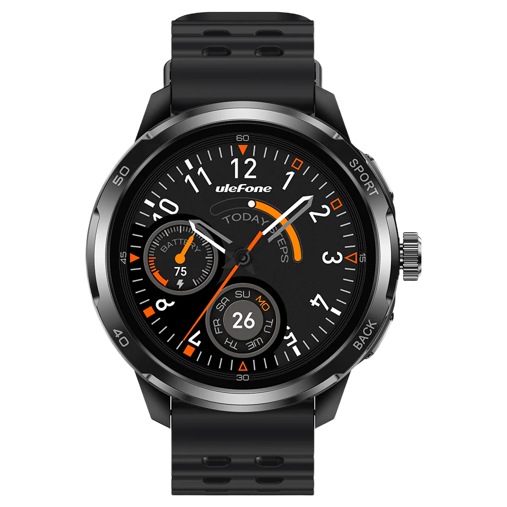 Ceas smart Ulefone Armor Watch Pro 48mm, 1.5" AMOLED, 410mAh, 5ATM, Waterproof + 2 curele [3]