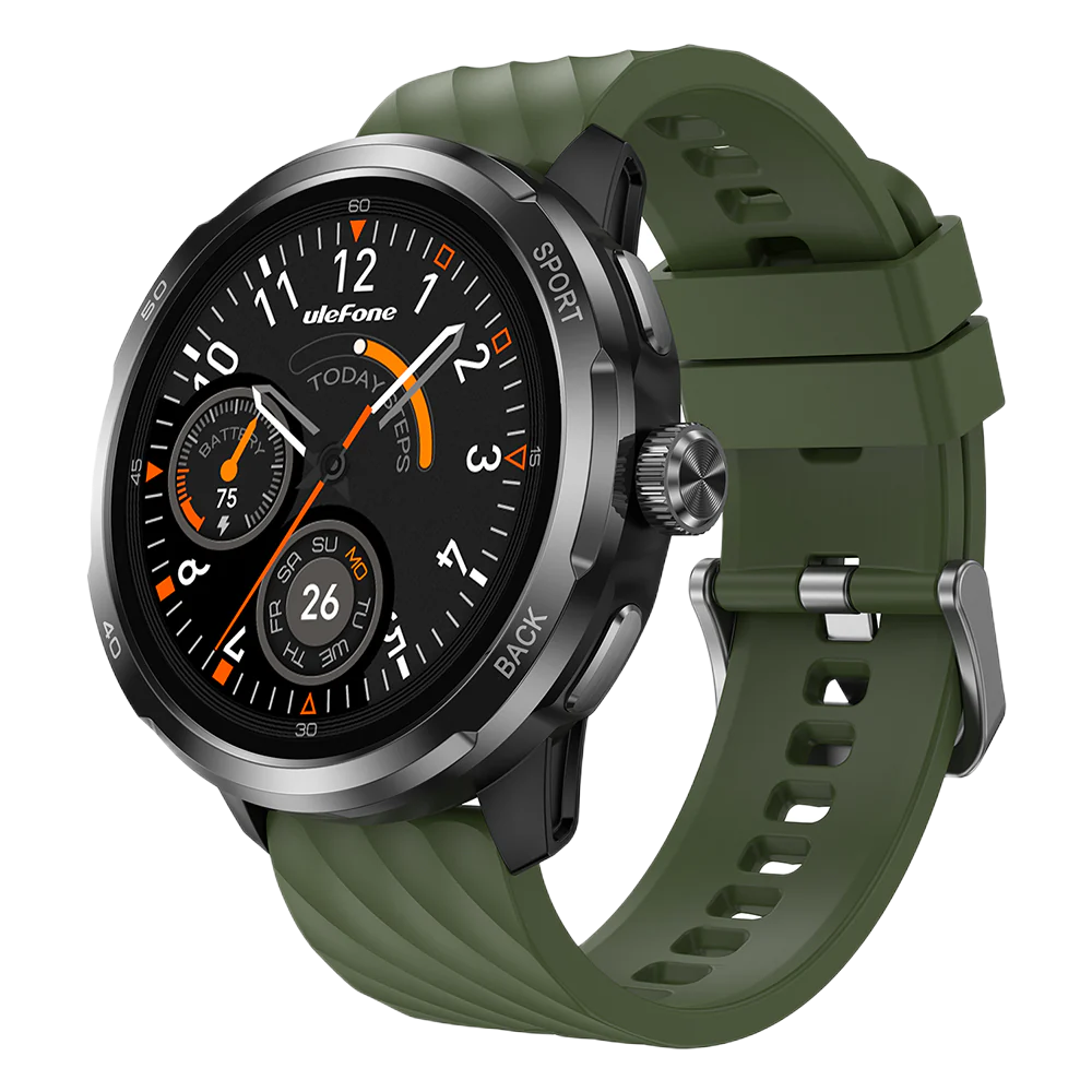 Ceas smart Ulefone Armor Watch Pro 48mm, 1.5" AMOLED, 410mAh, 5ATM, Waterproof + 2 curele [2]