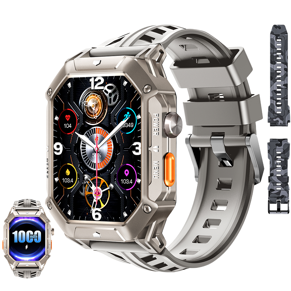 Ceas rugged Oukitel BT80 2.13-inch AMOLED 1000mAh 5ATM Waterproof Titan [7]