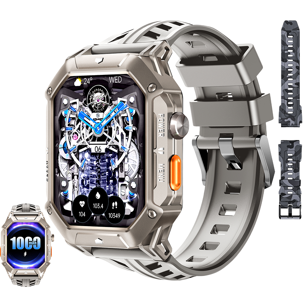 Ceas rugged Oukitel BT80 2.13-inch AMOLED 1000mAh 5ATM Waterproof Titan [8]