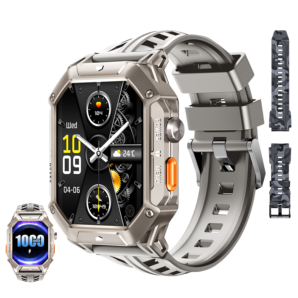 Ceas rugged Oukitel BT80 2.13-inch AMOLED 1000mAh 5ATM Waterproof Titan [4]