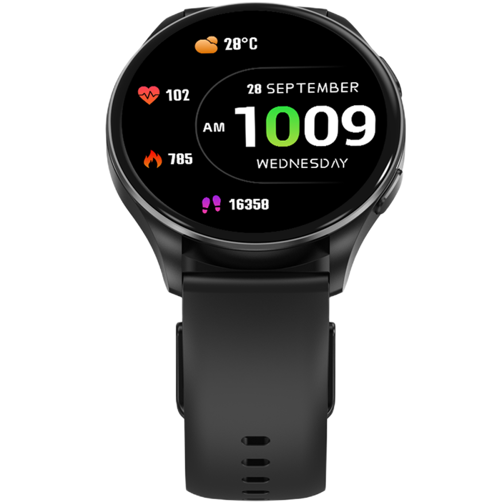 Ceas smartwatch Blackview X20, 1.43-inch AMOLED, Heart Rate & Oxygen Monitor, Microfon pentru Apeluri, Aplicatie Android / iOS, Black [3]