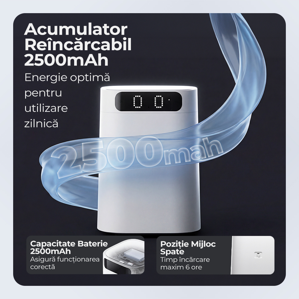 iHunt Easy Trash Can S140, capacitate 17L, cu senzor de miscare, design slim pentru spatii inguste, Alb [8]